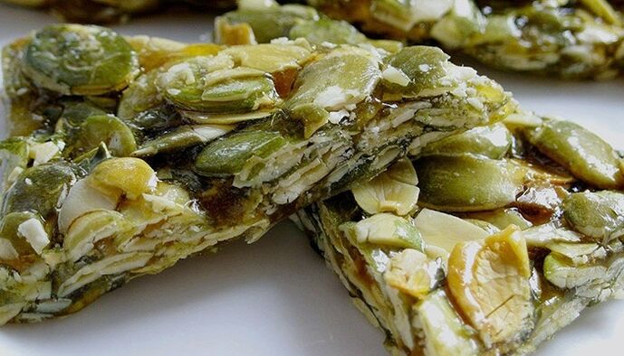 Kozinaki de graines de citrouille contre les vers